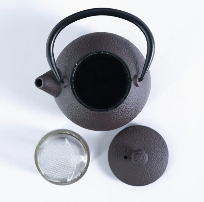 Brown Cast Iron Tea Pot
