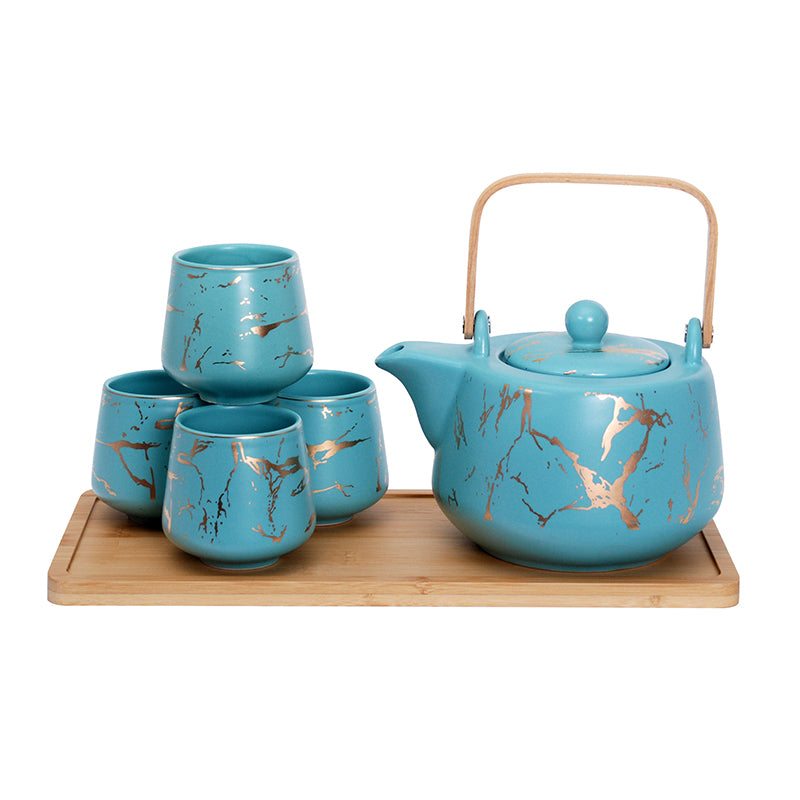 Tea Set with Bamboo Tray