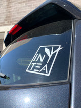 iN-TEA sticker on car