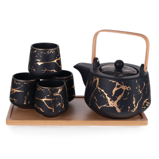 Tea Set with Bamboo Tray