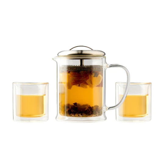 3-Piece Glass Tea Set