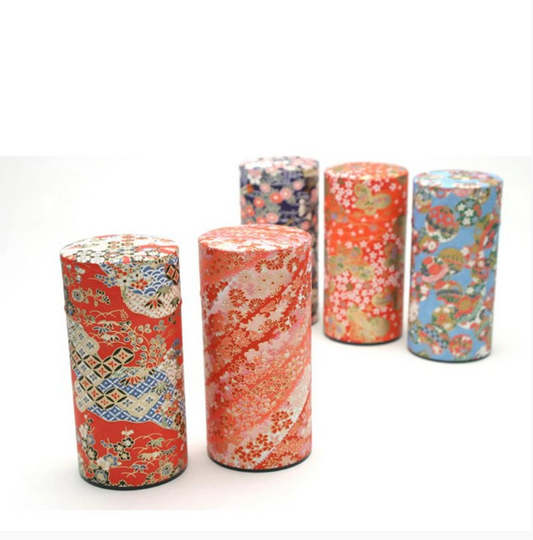 Washi Paper Stainless Steel Canister